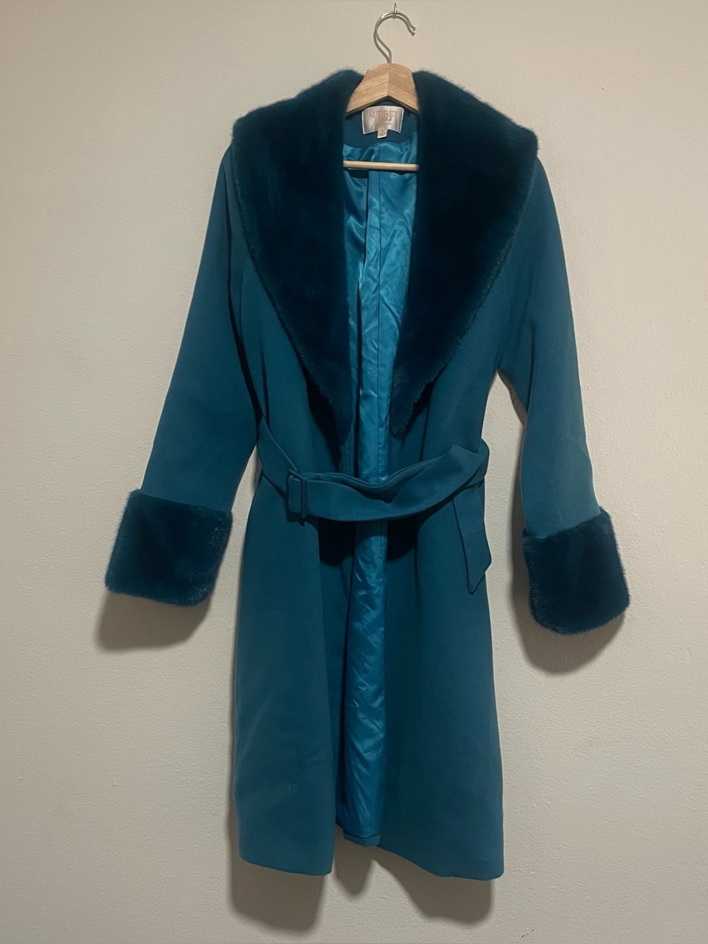 Francesca's Collections Turquoise Teddy Jacket Vibrant Tailored, Size Small